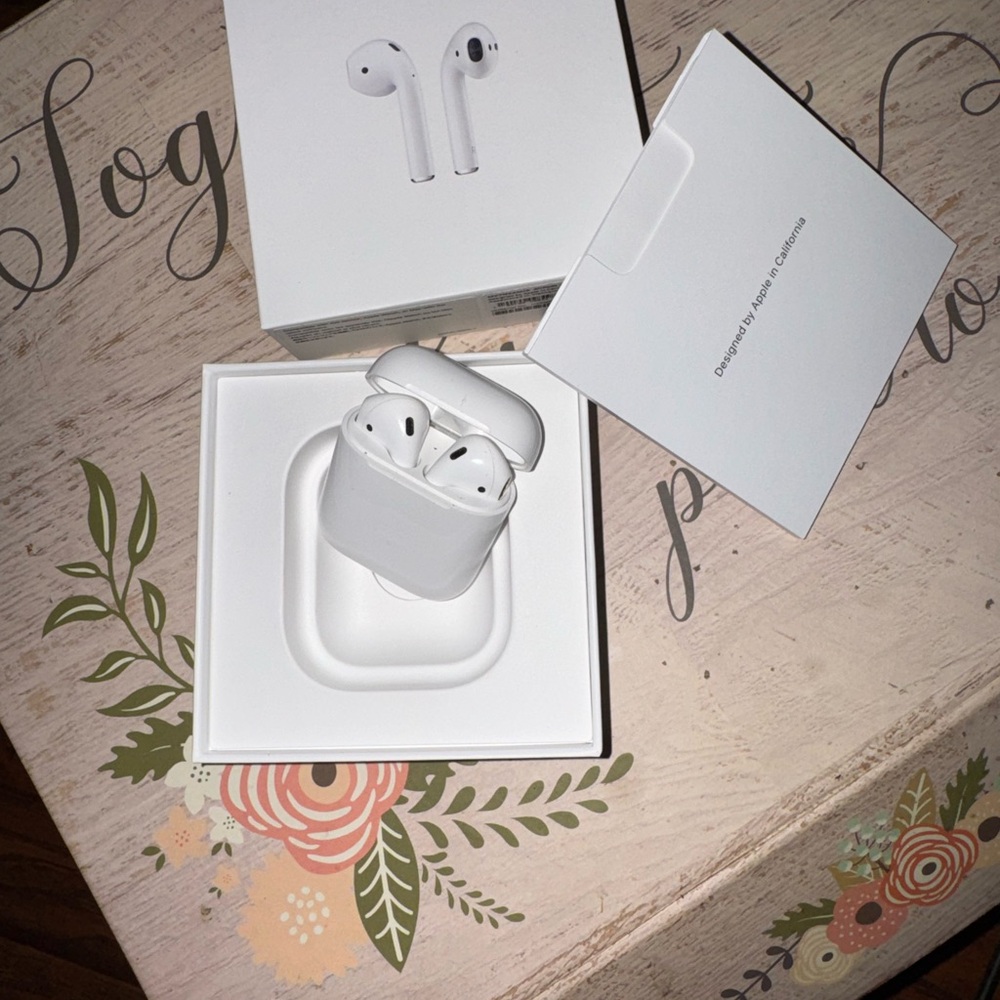 Apple White Earbuds with Charging Case
